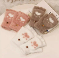 Ally Flip Mink Mittens | Cute and Comfortable-Dark Grey-State of Style
