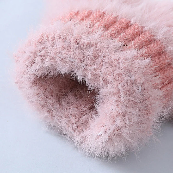 Ally Flip Mink Mittens | Cute and Comfortable-Dark Grey-State of Style