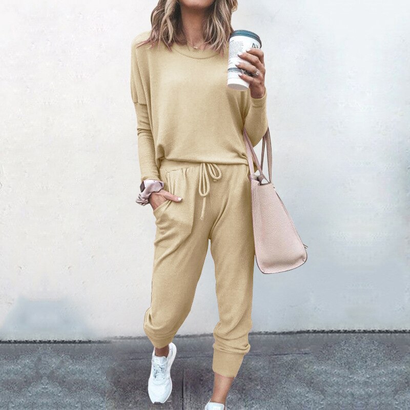 Ally Leisure Suit | Effortless Comfort & Everyday Style-Beige-S-State of Style