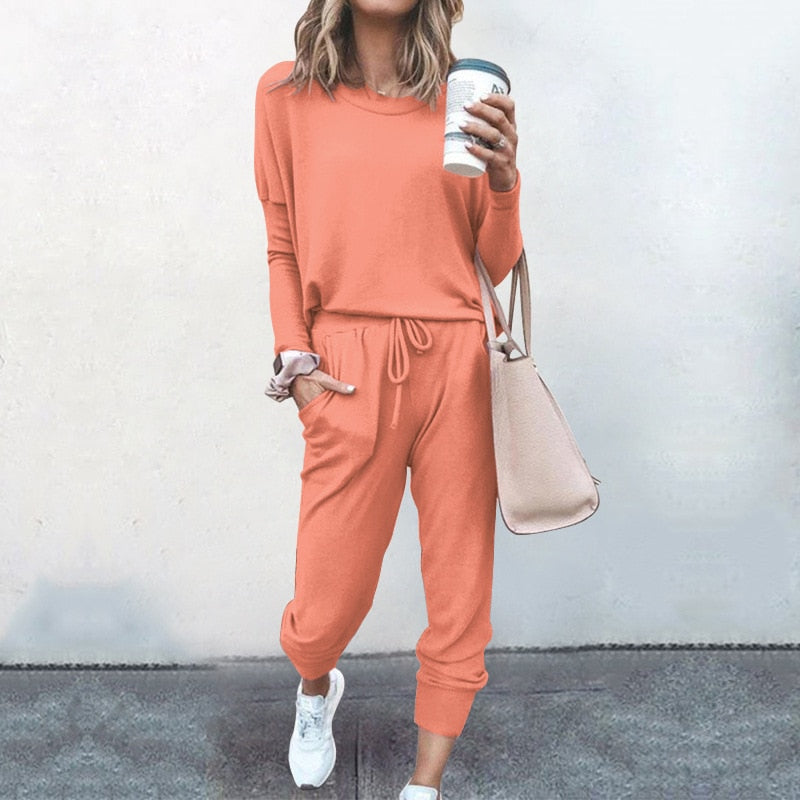 Ally Leisure Suit | Effortless Comfort & Everyday Style-Peach-S-State of Style