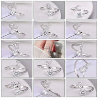 Alphabet Letter Ring | Silver | Adjustable-Silver-A-State of Style