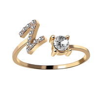 Alphabet Letter Ring | Silver | Adjustable-Silver-A-State of Style