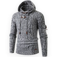 AlpineTrail Men's Stylish Warm Fleece Hoodie-Light Grey-S-State of Style