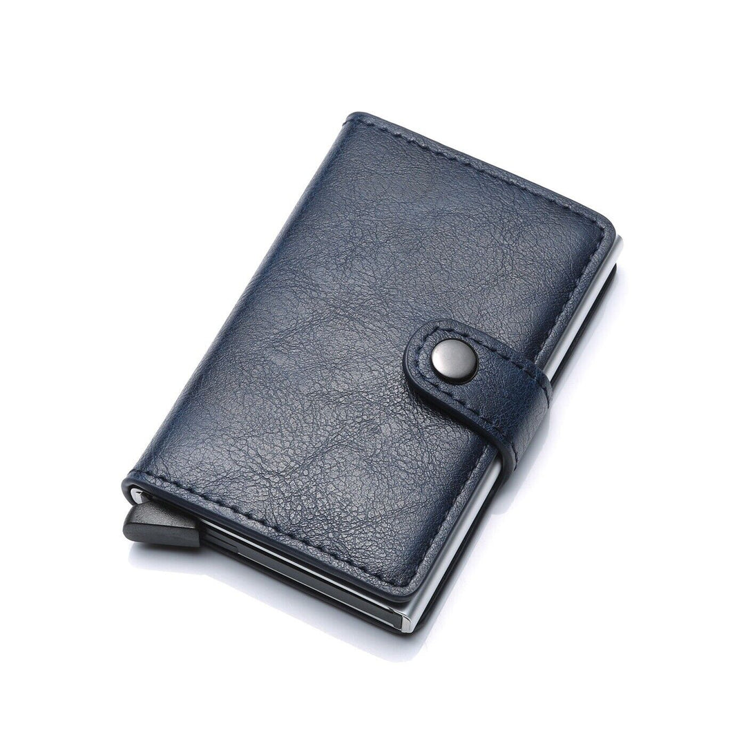 Aluminium Cardholder Wallet with Money Clip-Blue-State of Style