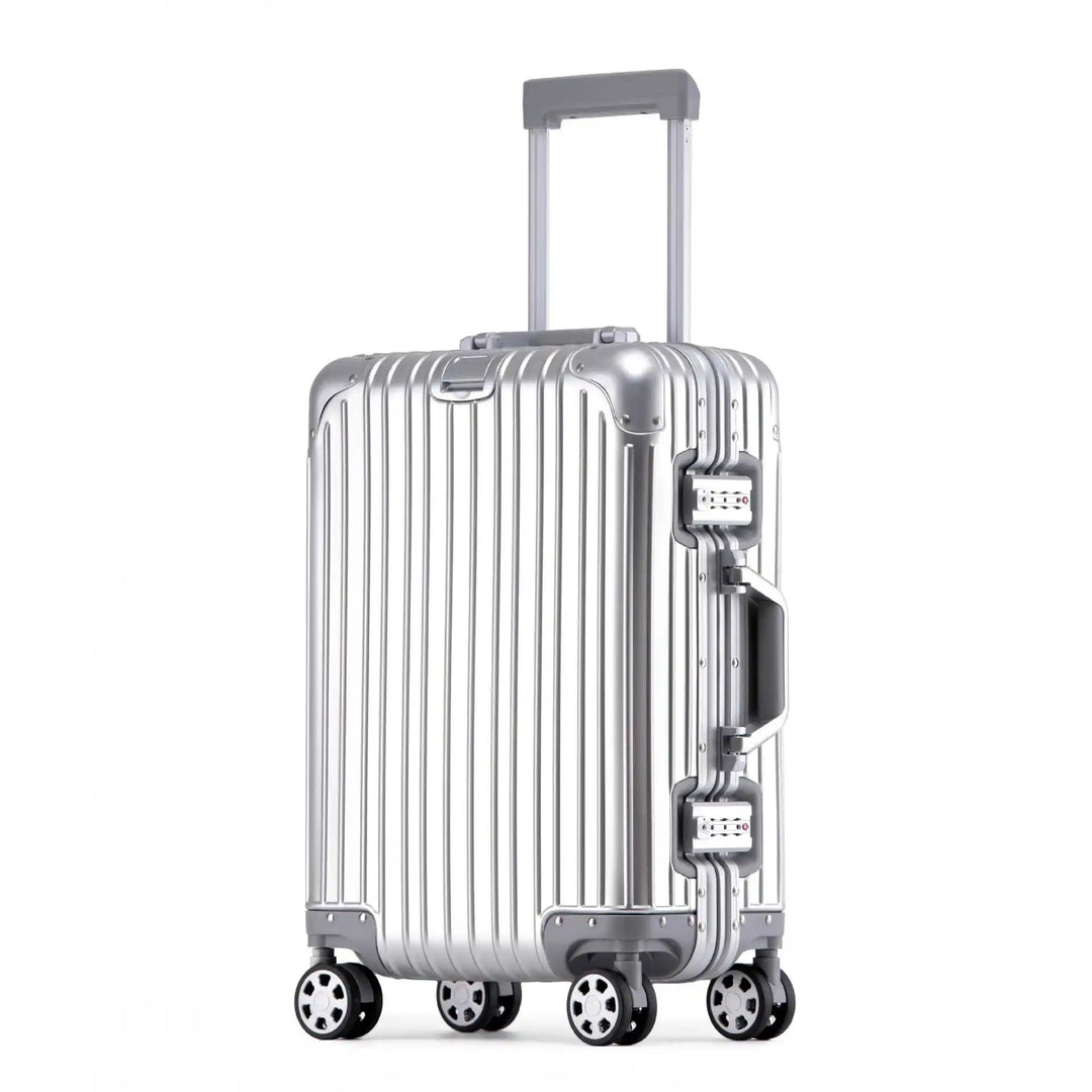 Aluminium-Magnesium hard shell case – Tirana-Silver-S (52 L)-State of Style