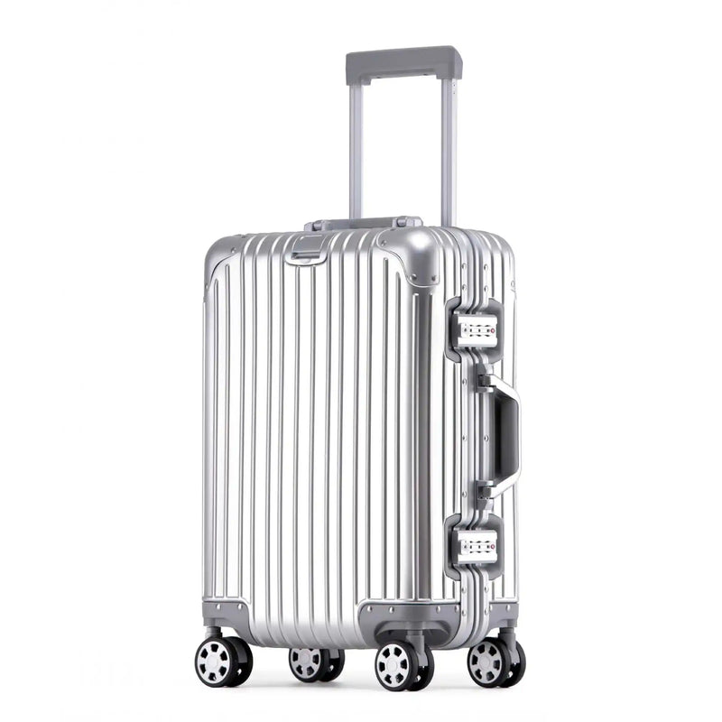 Aluminium-Magnesium hard shell case – Tirana-Silver-S (52 L)-State of Style
