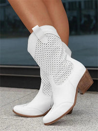 Alyssa Stylish Low-Cut Boots | Comfortable & Chic Footwear-White-5-State of Style