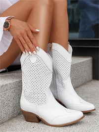 Alyssa Stylish Low-Cut Boots | Comfortable & Chic Footwear-White-5-State of Style