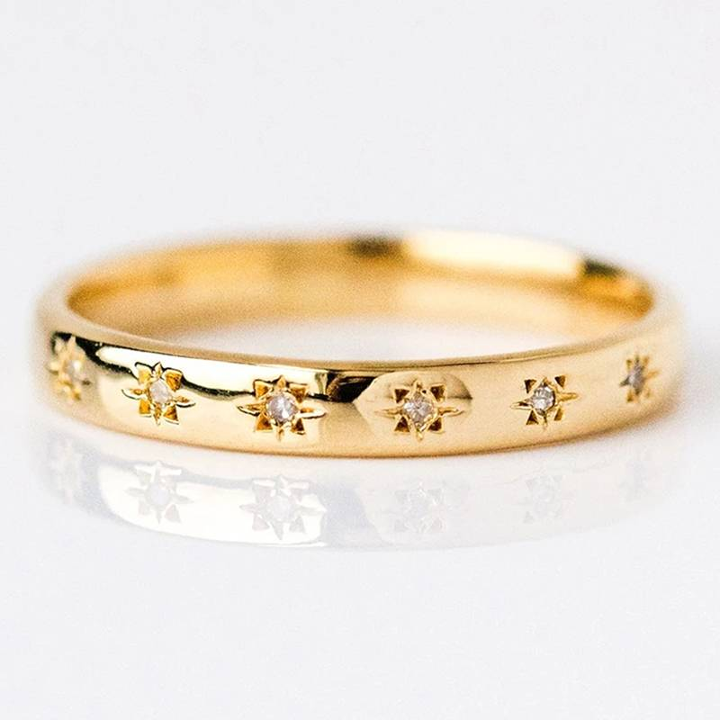 Amalfi Ring - Classic Gold & Zirconia-6-State of Style