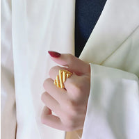 Amaris Layered Twisted Ring-Gold-5-State of Style