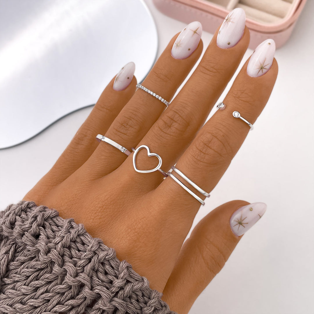 Amaya Open Double Ring-Gold-State of Style