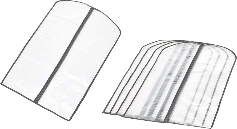 PEVA Garment Storage Bag Set – 5-Pack Dust Covers with Zipper (Buy 1, Take 1 FREE)