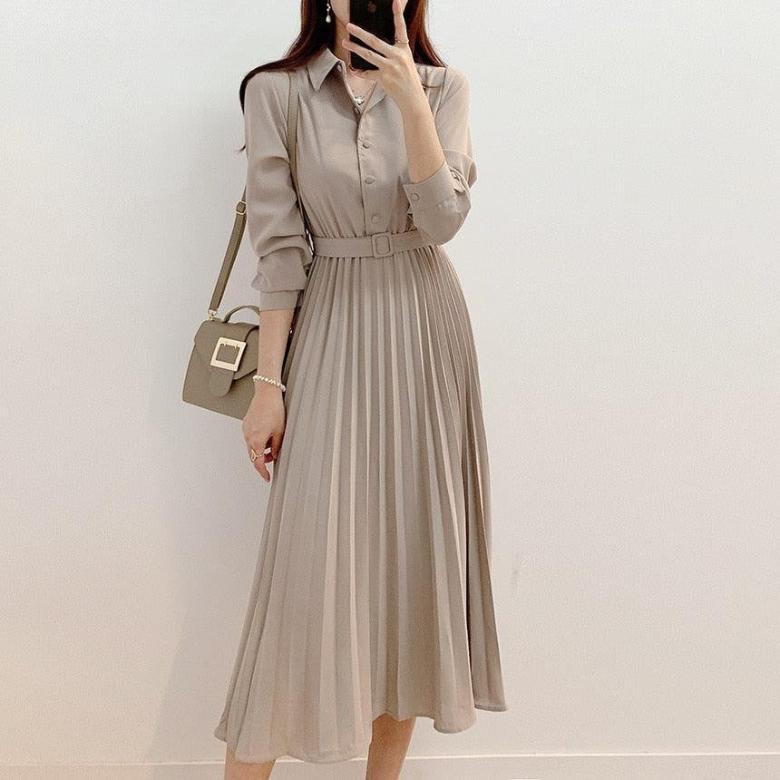 Amber Comfortable Women's Dress-Apricot-S-State of Style