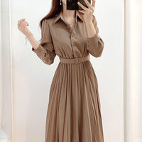 Amber Comfortable Women's Dress-Coffee-S-State of Style
