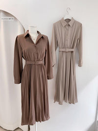 Amber Comfortable Women's Dress-Coffee-S-State of Style