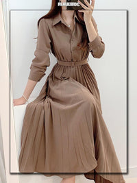Amber Comfortable Women's Dress-Coffee-S-State of Style