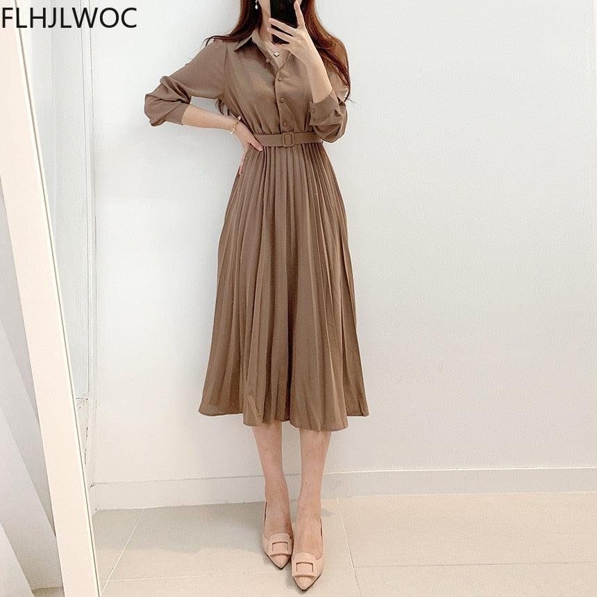 Amber Comfortable Women's Dress-Coffee-S-State of Style