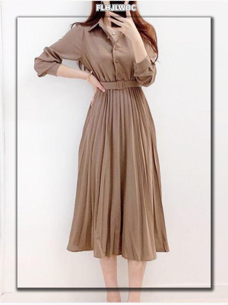 Amber Comfortable Women's Dress-Coffee-S-State of Style