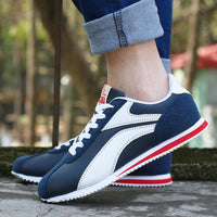 AmberSneaks – Comfortable Women's Sneakers-White and Dark Blue-6.0-State of Style