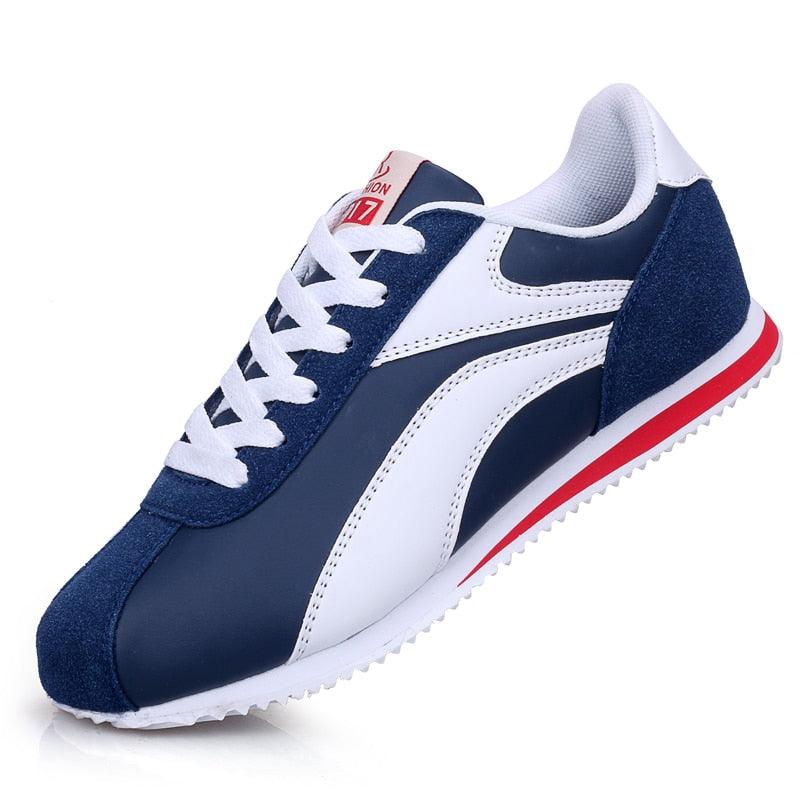 AmberSneaks – Comfortable Women's Sneakers-White and Dark Blue-6.0-State of Style