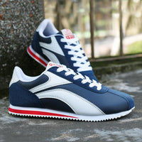 AmberSneaks – Comfortable Women's Sneakers-White and Dark Blue-6.0-State of Style