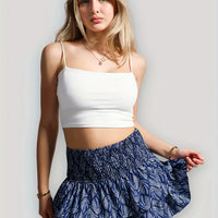 Amelia Rok | Pleated Waist | Layered Hem | Fashionable-Blue-XS-State of Style