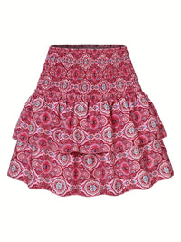 Amelia Rok | Pleated Waist | Layered Hem | Fashionable-Pink-XS-State of Style