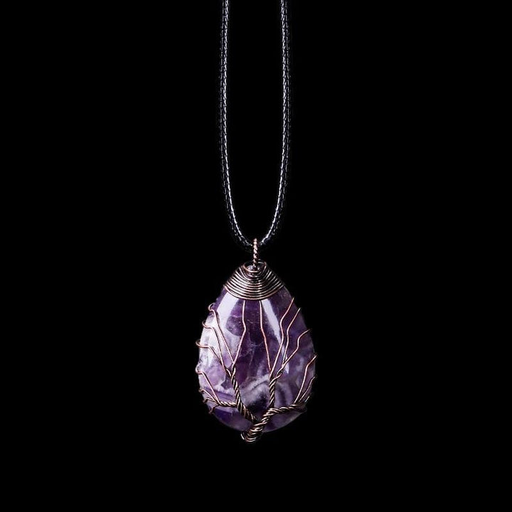 Amethyst Drop Necklace - Seraphina-State of Style