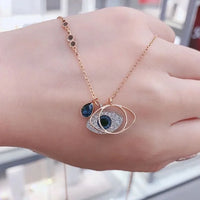 Amira Evil Eye Necklace and Bracelet Set-Necklace-State of Style