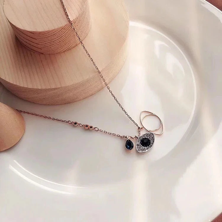 Amira Evil Eye Necklace and Bracelet Set-Necklace-State of Style