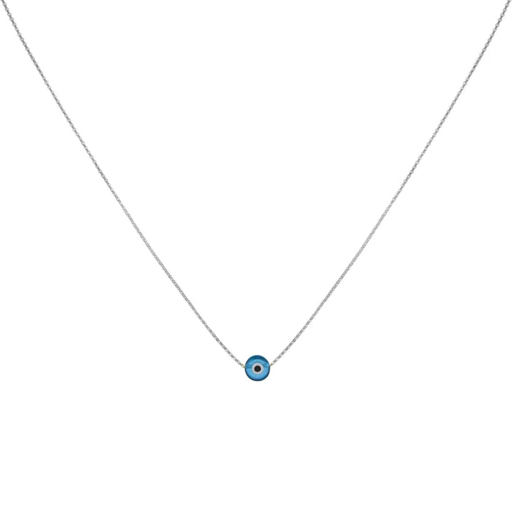 Amira Glossy Nazar Necklace-Blue-Gold-State of Style