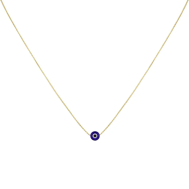Amira Glossy Nazar Necklace-Dark Blue-Gold-State of Style