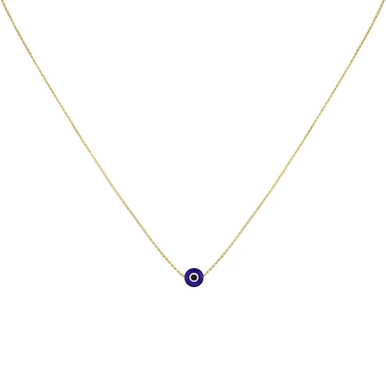 Amira Glossy Nazar Necklace-Dark Blue-Gold-State of Style