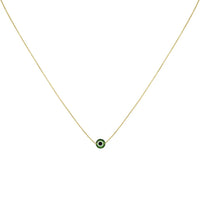 Amira Glossy Nazar Necklace-Green-Gold-State of Style