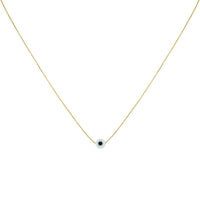 Amira Glossy Nazar Necklace-White-Gold-State of Style