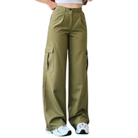 Amy Elegant Cargo Pants-Olive-S-State of Style