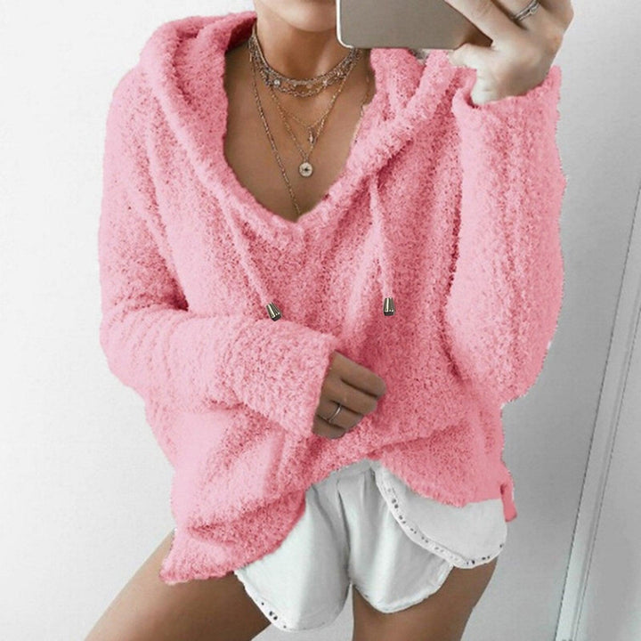 Anastasia Sweater | Women's Teddy Hoodie-Pink-S-State of Style