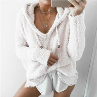 Anastasia Sweater | Women's Teddy Hoodie-White-S-State of Style