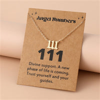 Angel Numbers Stainless Steel Necklace - Celestia-111-Gold-State of Style
