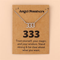 Angel Numbers Stainless Steel Necklace - Celestia-333-Silver-State of Style