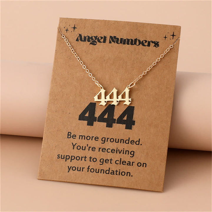 Angel Numbers Stainless Steel Necklace - Celestia-444-Gold-State of Style