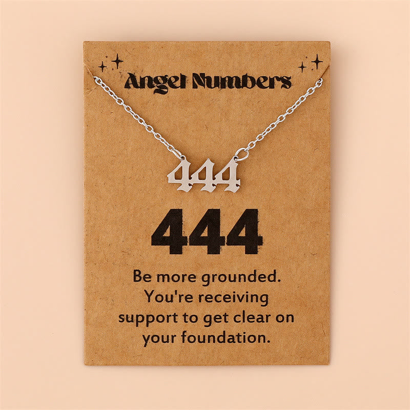 Angel Numbers Stainless Steel Necklace - Celestia-444-Silver-State of Style