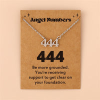 Angel Numbers Stainless Steel Necklace - Celestia-444-Silver-State of Style