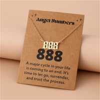 Angel Numbers Stainless Steel Necklace - Celestia-888-Gold-State of Style