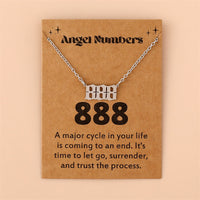 Angel Numbers Stainless Steel Necklace - Celestia-888-Silver-State of Style