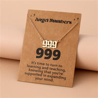 Angel Numbers Stainless Steel Necklace - Celestia-999-Gold-State of Style