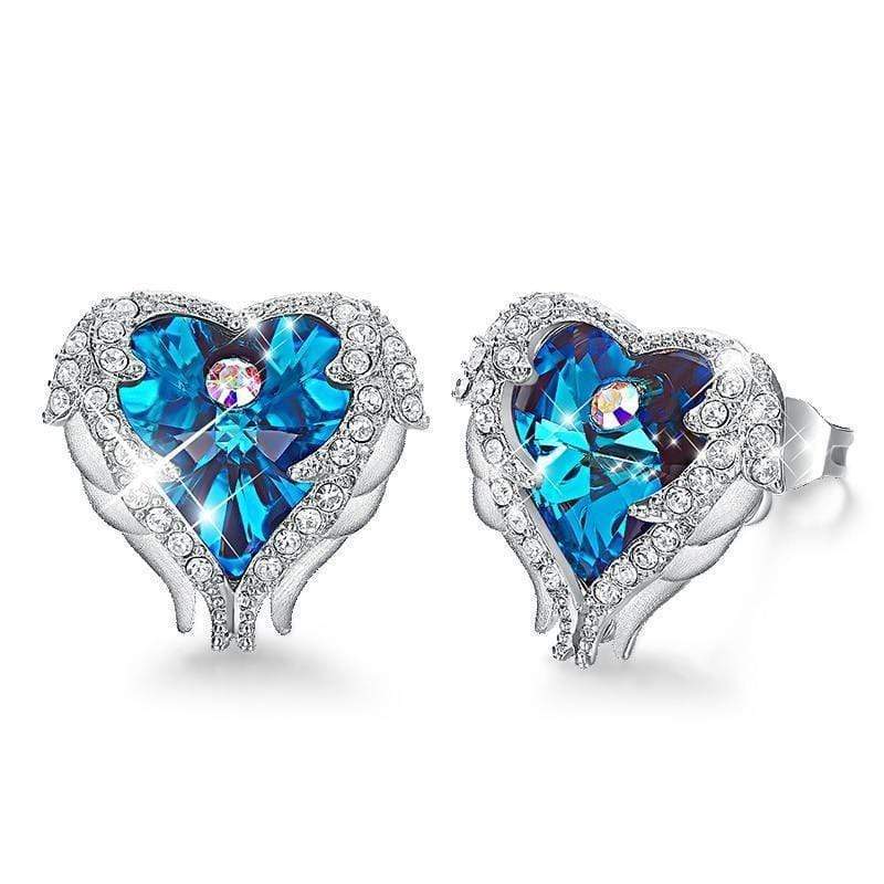 Angel Wing Earrings - Celina-Blue-State of Style