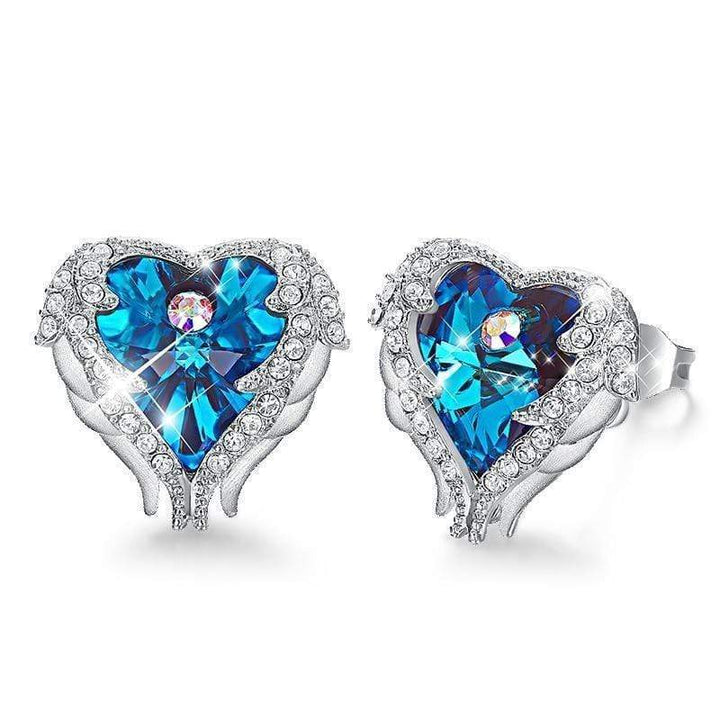 Angel Wing Earrings - Celina-Blue-State of Style