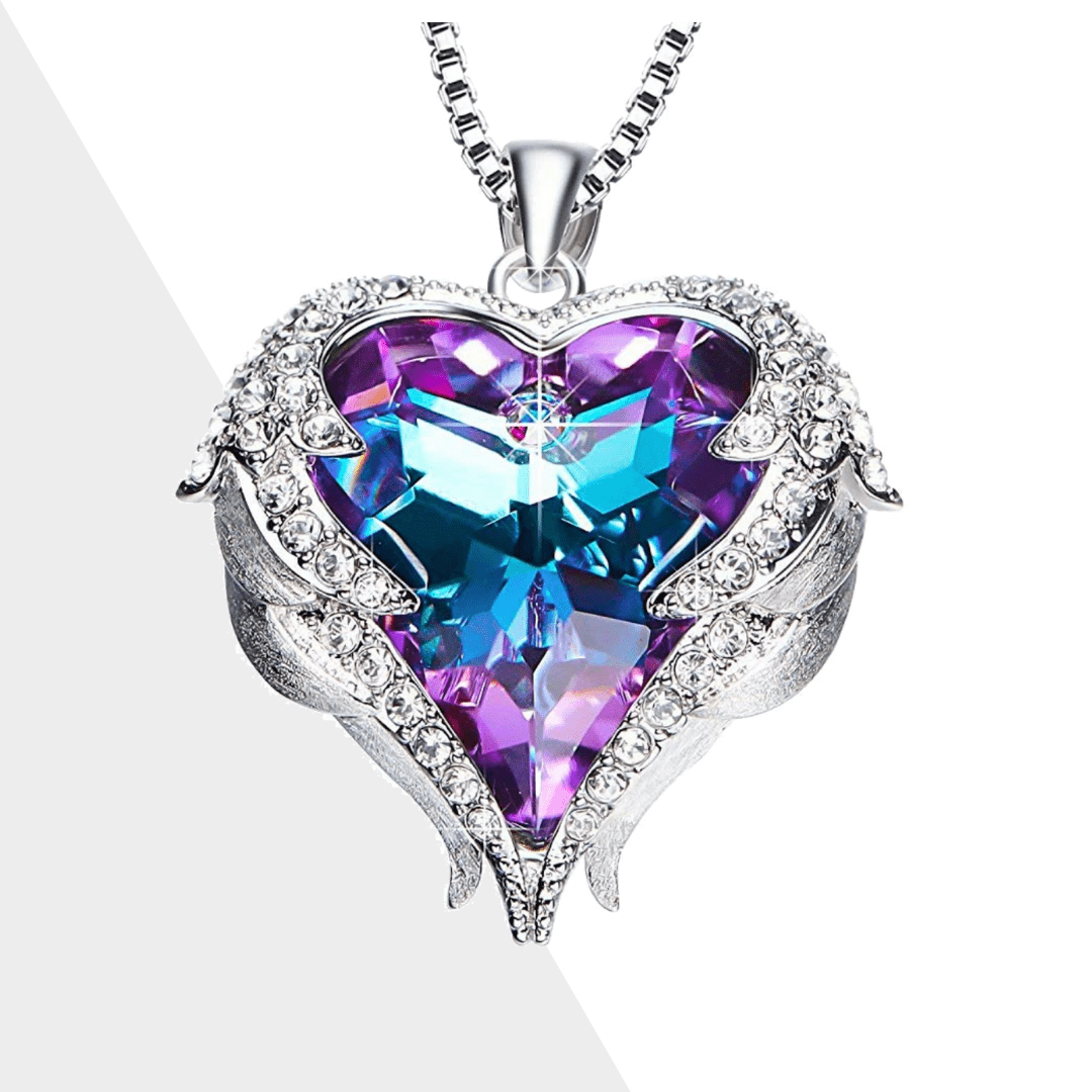 Angel Wing Necklace - Celestina-Purple-State of Style