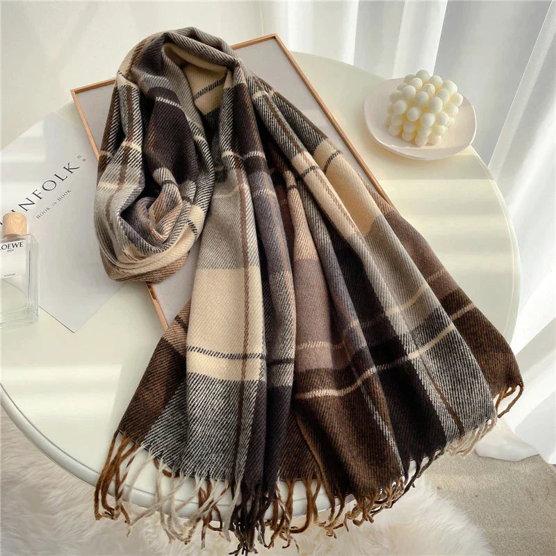 Angela Knitted Scarf | Trendy and Stylish-Brown-State of Style